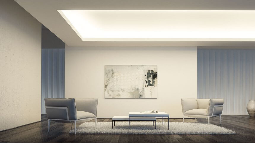 Натяжной потолок в интерьере